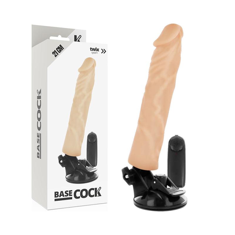 BASECOCK VIBRADOR REALiSTICO CONTROLE REMOTO NATURAL 21 CM