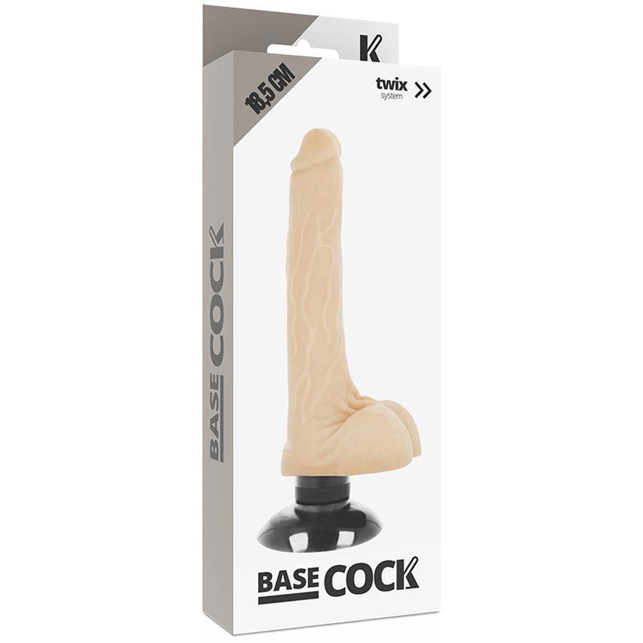 BASECOCK VIBRADOR REALiSTICO 2 1 NATURAL 185 CM