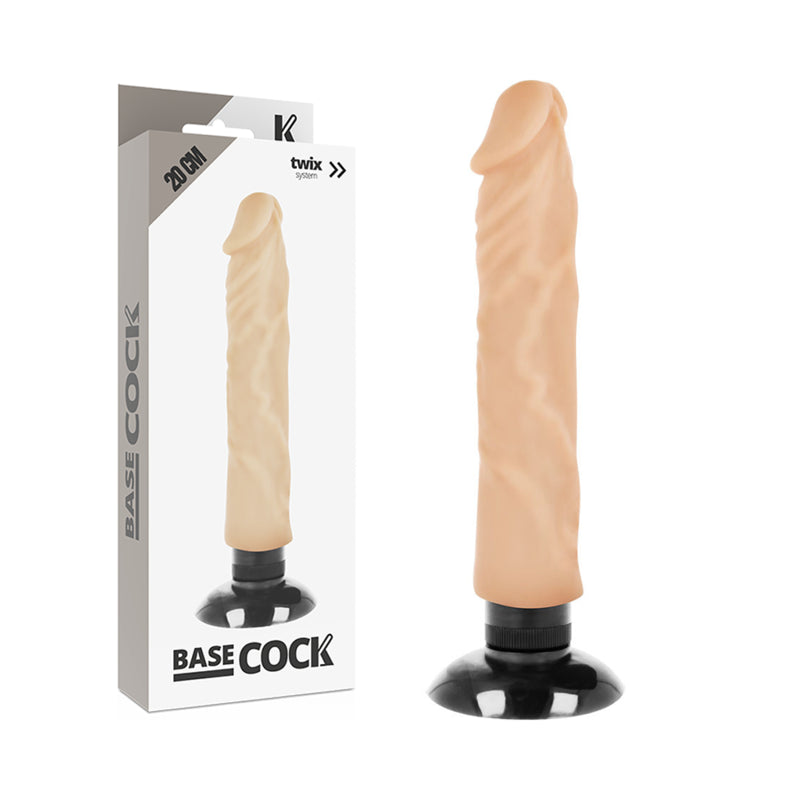 BASECOCK VIBRADOR REALiSTICO 2 1 NATURAL 20 CM