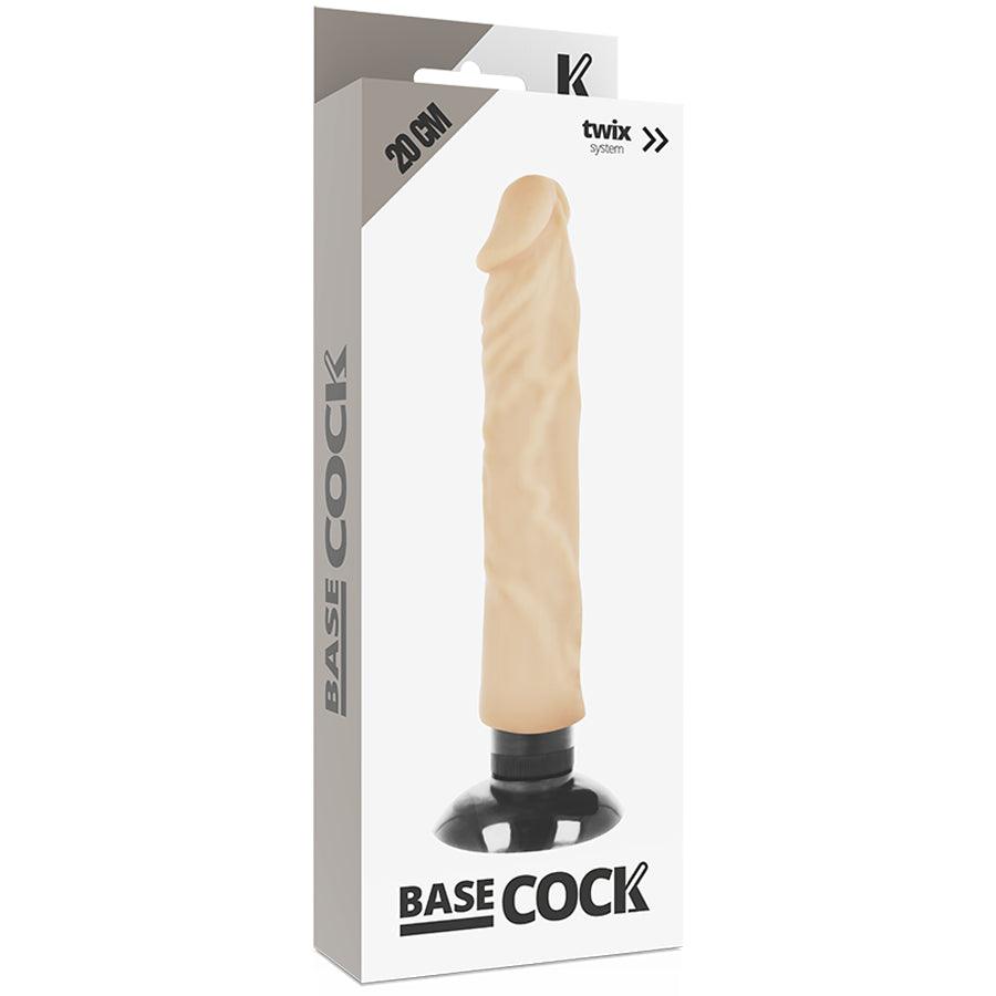 BASECOCK VIBRADOR REALiSTICO 2 1 NATURAL 20 CM