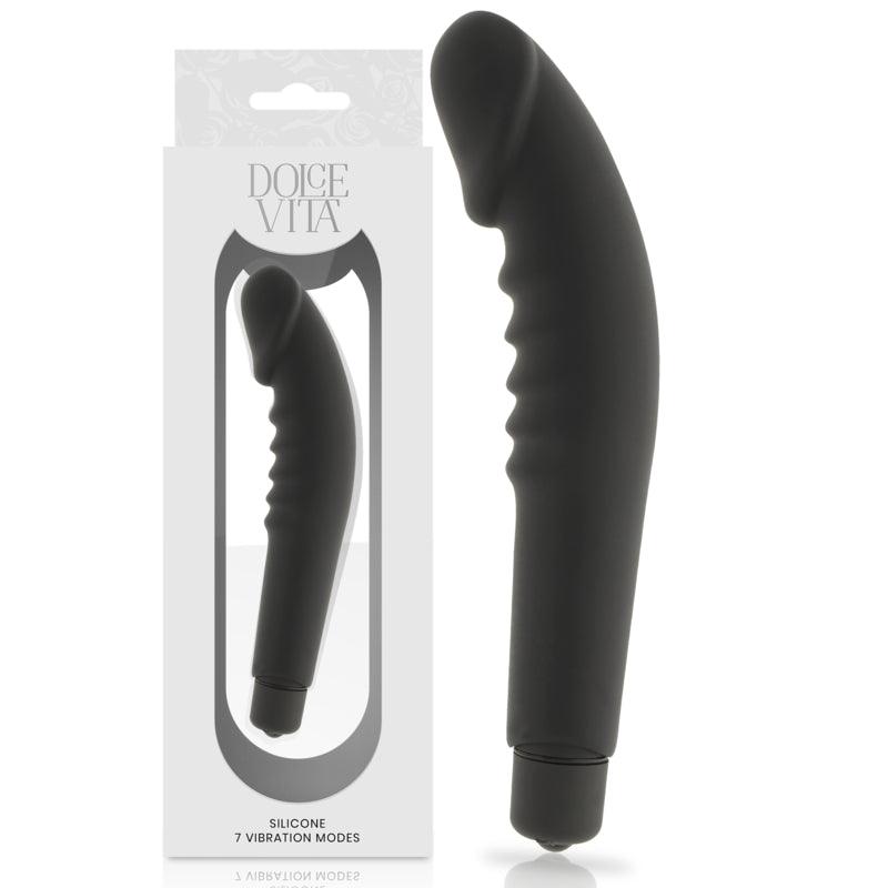 DOLCE VITA REALISTIC PLEASURE BLACK SILICONE