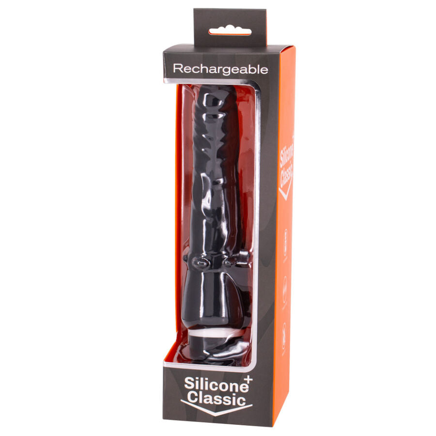 SEVEN CREATIONS VIBRADOR RECARREGVEL PRETO 7V 20 CM