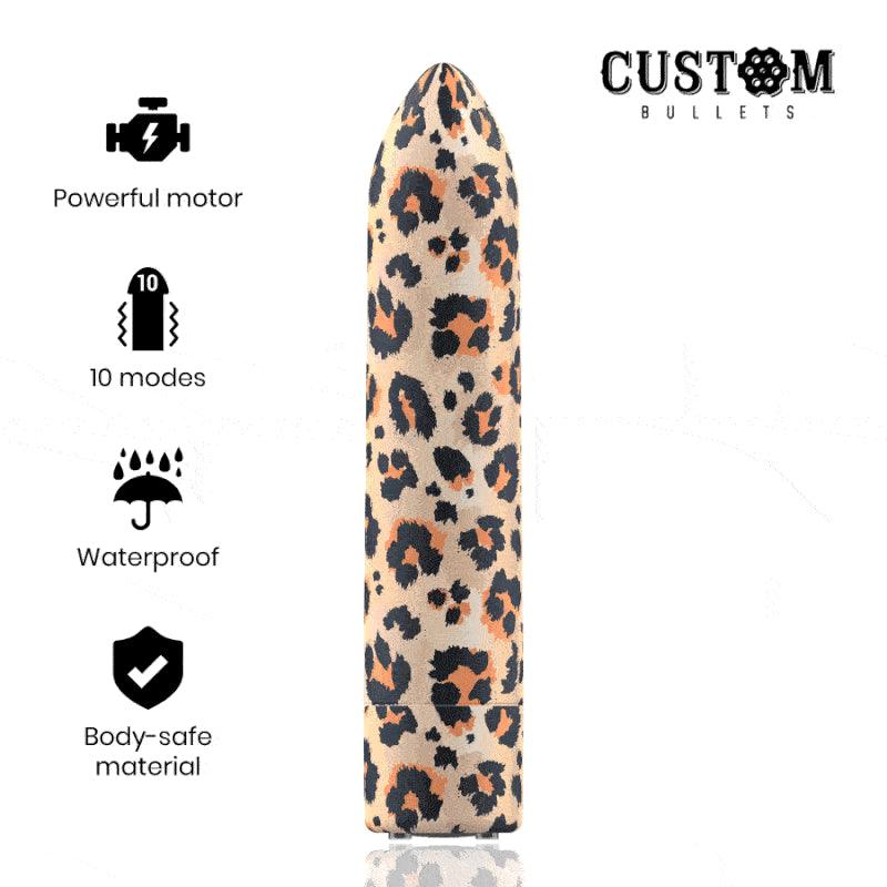 CUSTOM BULLETS BALAS PERSONALIZADAS BALAS RECARREGaVEIS LEOPARDO 10 INTENSIDADES