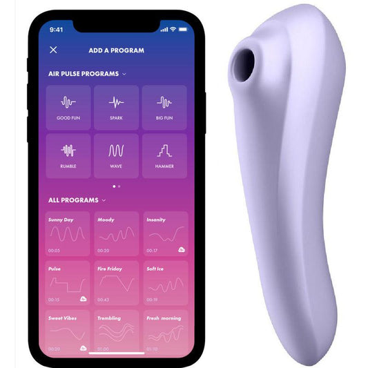 SATISFYER VIBRADOR DE PULSO DE AR DUAL PLEASURE MALVA