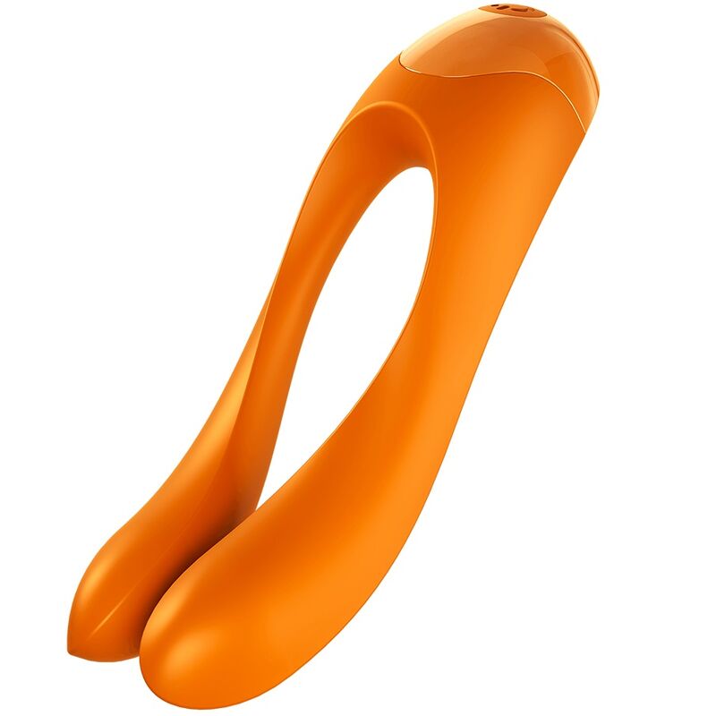 SATISFYER VIBRADOR DE DEDO CANDY CANE LARANJA