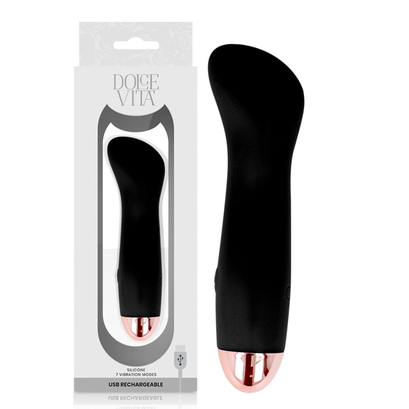 DOLCE VITA VIBRADOR RECARREGaVEL ONE BLACK 10 SPEED