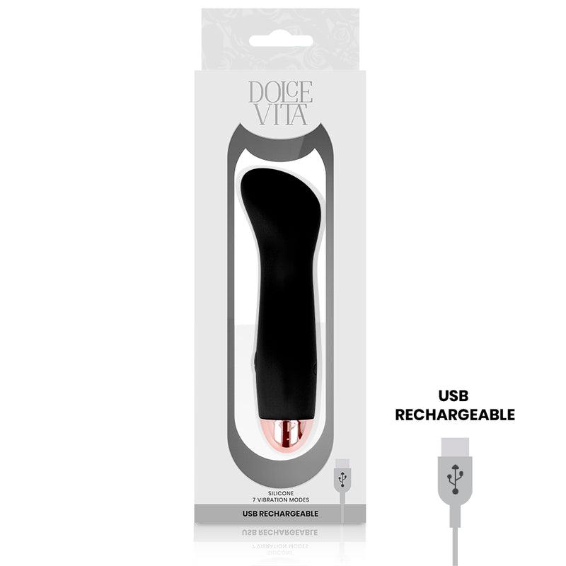 DOLCE VITA VIBRADOR RECARREGaVEL ONE BLACK 10 SPEED