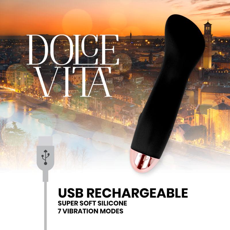 DOLCE VITA VIBRADOR RECARREGaVEL ONE BLACK 10 SPEED