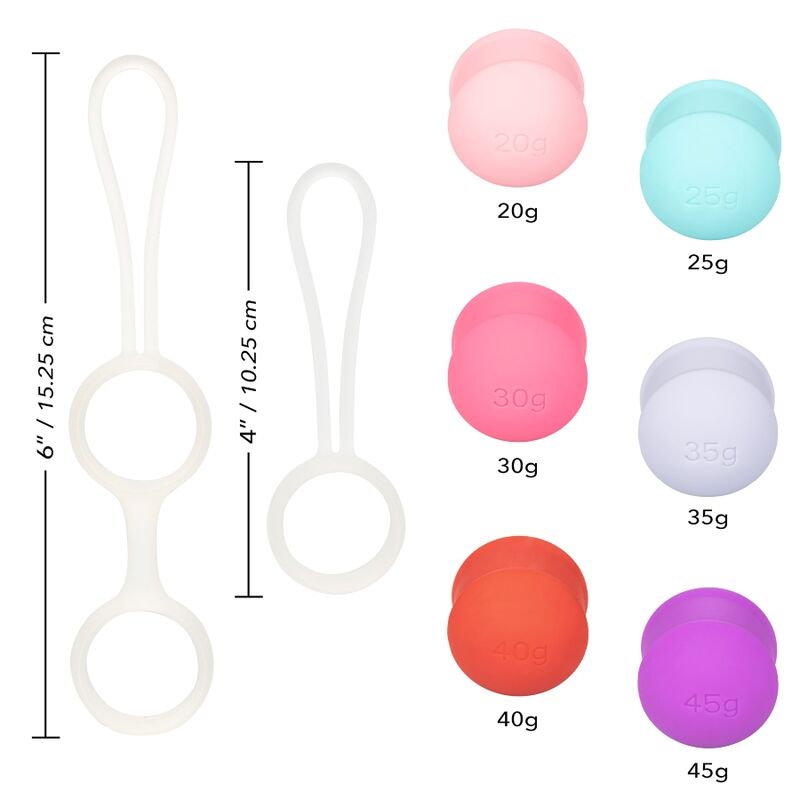 CALIFORNIA EXOTICS SHE OLOGY CONJUNTO BOLAS KEGEL INTERCAMBIVEIS