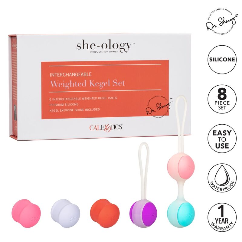 CALIFORNIA EXOTICS SHE OLOGY CONJUNTO BOLAS KEGEL INTERCAMBIVEIS