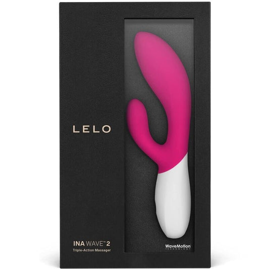 LELO INA WAVE 2 VBRADOR LUXO ESPECIAL MOVIMENTO CERISE