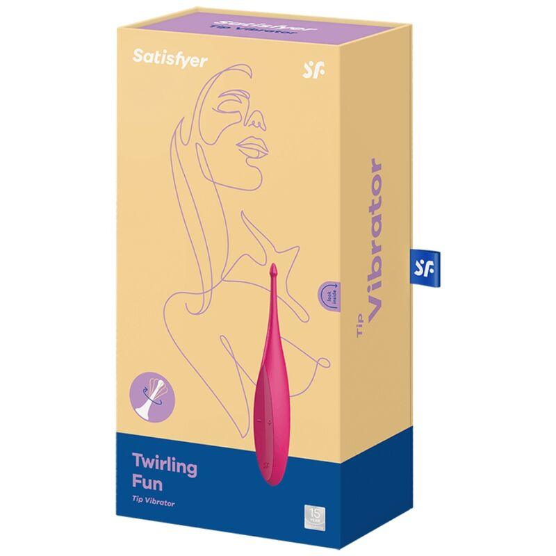 SATISFYER VIBRADOR TWIRLING FUN TIP ROSA