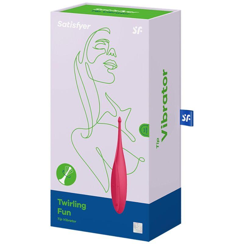 SATISFYER VIBRADOR TWIRLING FUN TIP VERMELHO