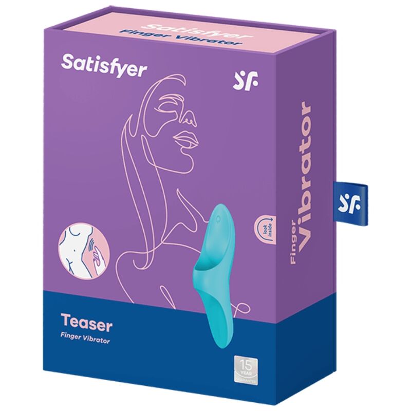 SATISFYER VIBRADOR DE DEDO TEASER LUZ AZUL