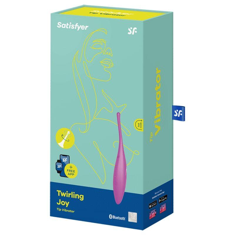 SATISFYER VIBRADOR TWIRLING JOY CLIT TIP FuCSIA