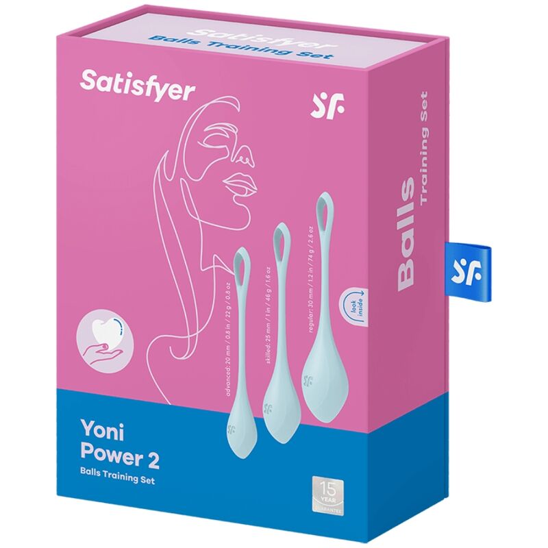 SATISFYER CONJUNTO DE TREINO YONI POWER 2 AZUL