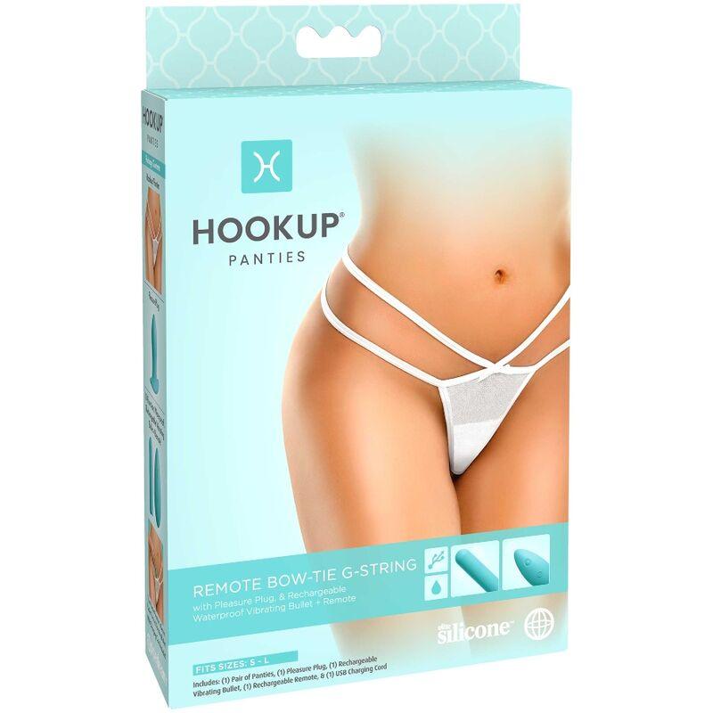 HOOK UP PANTIES REMOTE BOW TIE G STRING SIZE S L