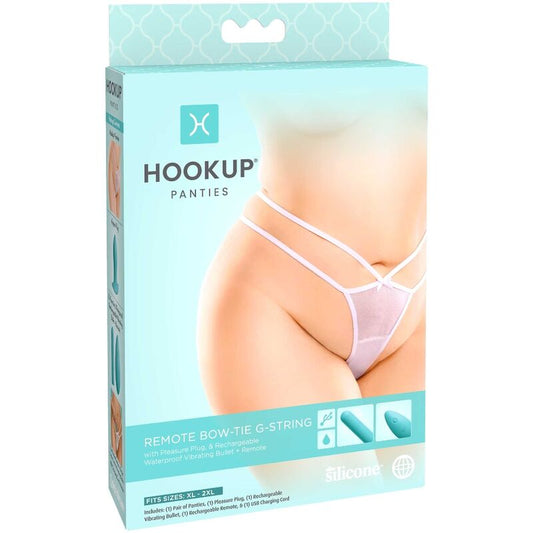 HOOK UP PANTIES REMOTE BOW TIE G STRING SIZE XL XXL