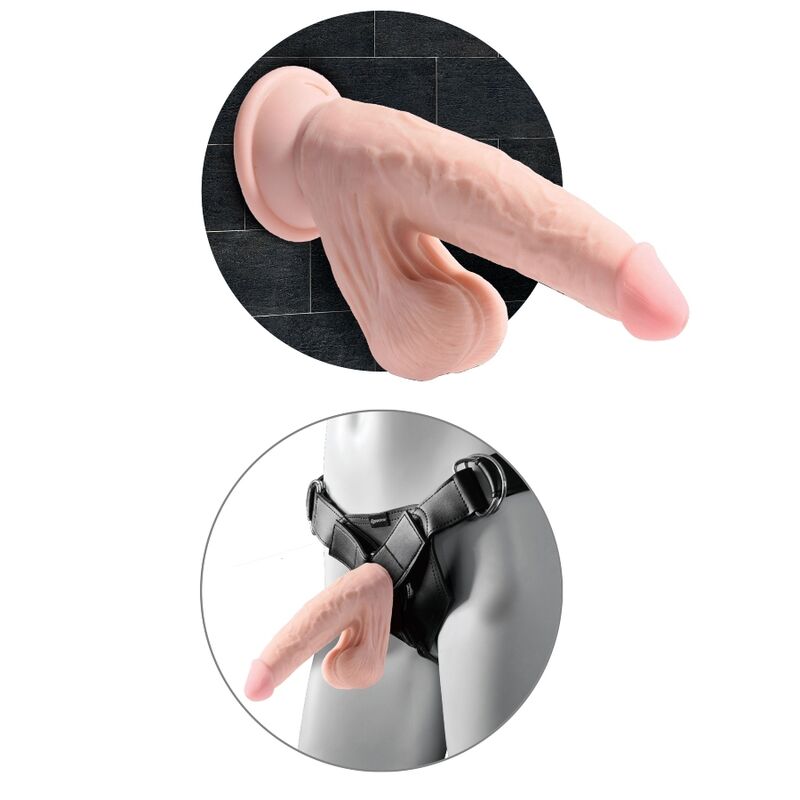 KING COCK PLUS BOLAS DE BALANO DE DILDO 3D 203 CM