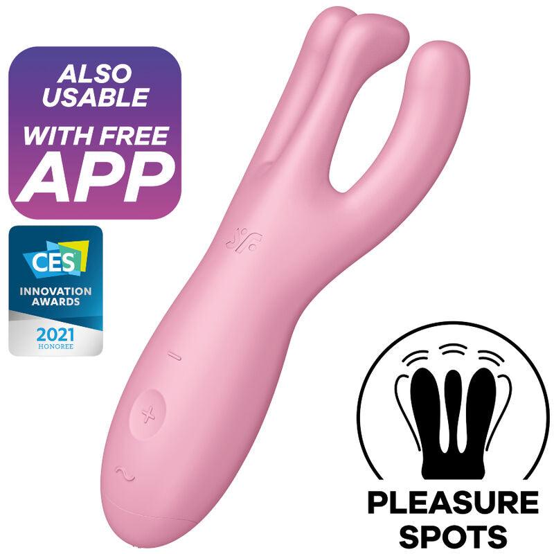 SATISFYER THREESOME 4 VIBRADOR APP ROSA