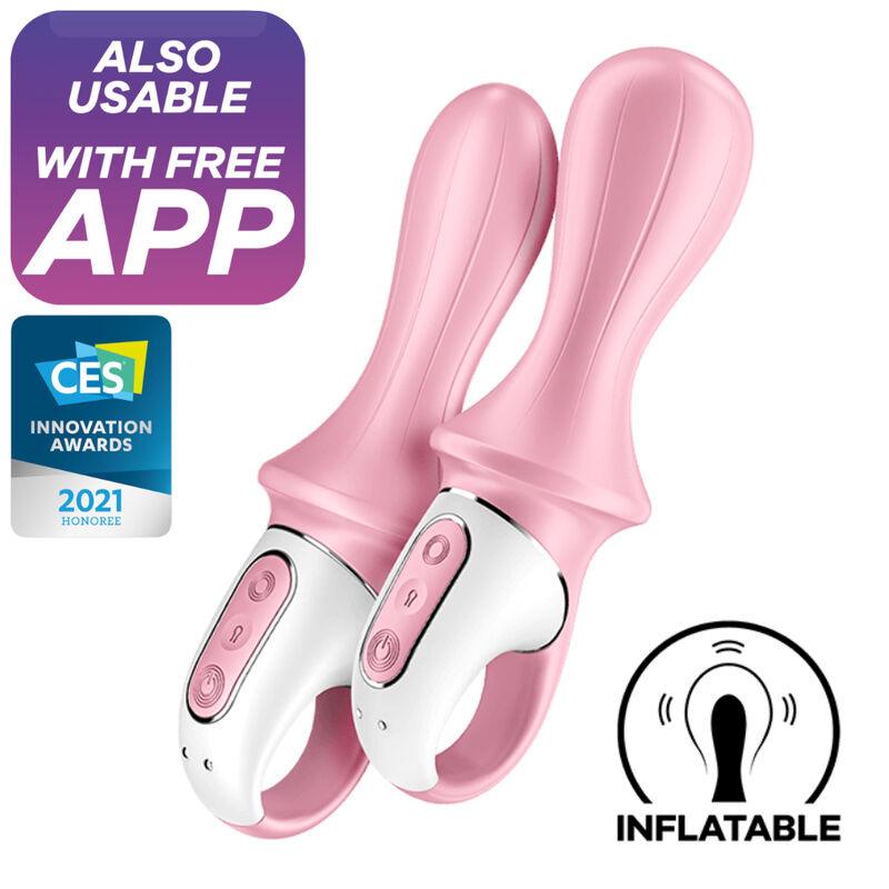 SATISFYER AIR PUMP BOOTY 5 VIBRADOR ANAL INFLVEL ROSA