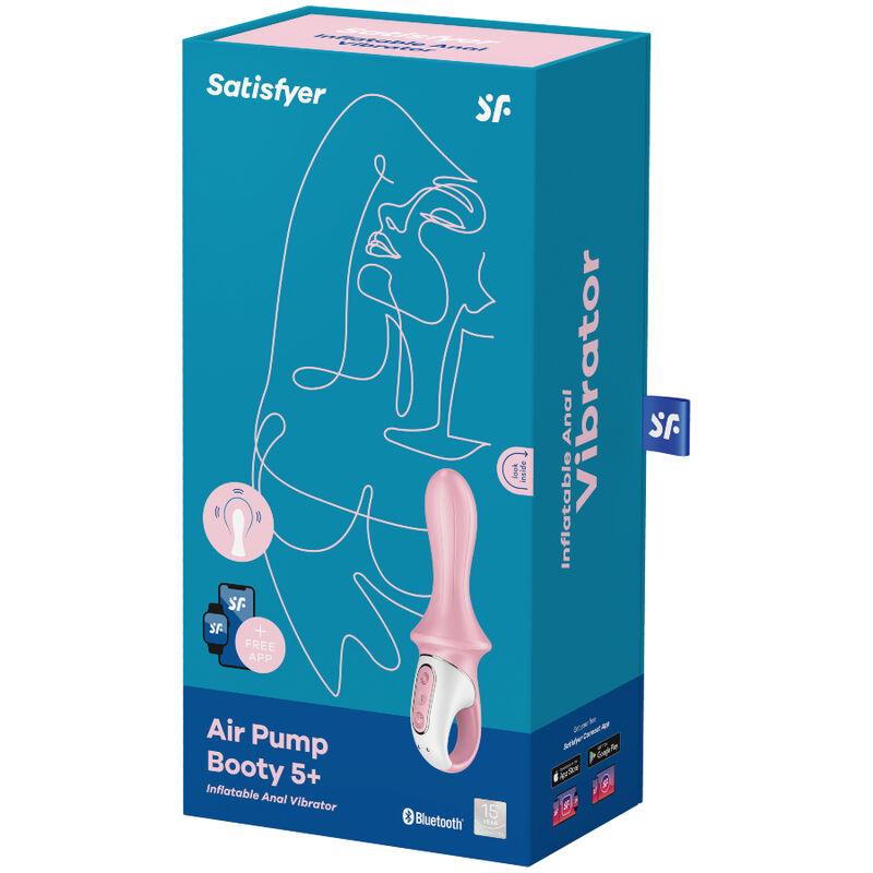 SATISFYER AIR PUMP BOOTY 5 VIBRADOR ANAL INFLVEL ROSA