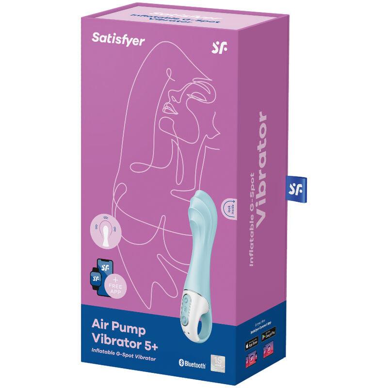 SATISFYER AIR PUMP VIBRADOR 5 APLICATIVO VIBRADOR INFLVEL G SPOT AZUL