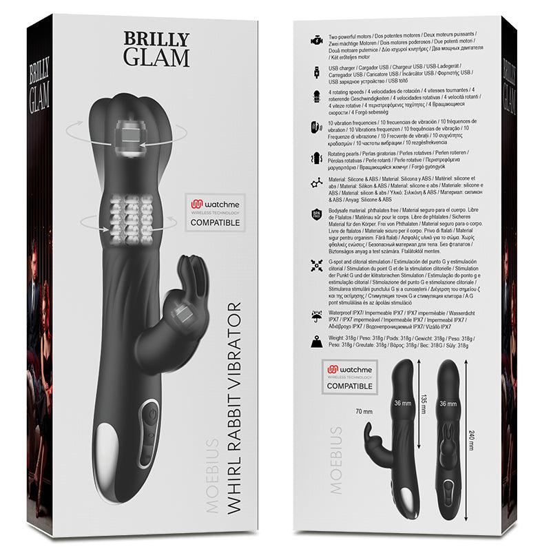 BRILLY GLAM VIBRADOR E ROTADOR MOEBIUS COELHO COMPATiVEL COM A TECNOLOGIA WATCHME WIRELESS