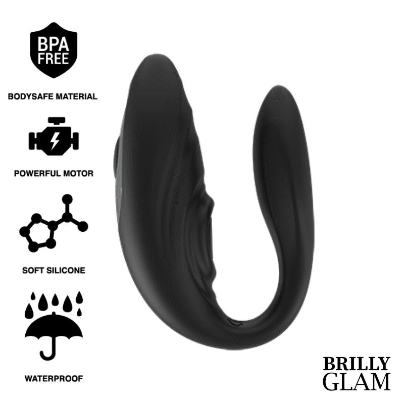 BRILLY GLAM CONTROLE REMOTO PULSANTE E VIBRAToRIO DE CASAL