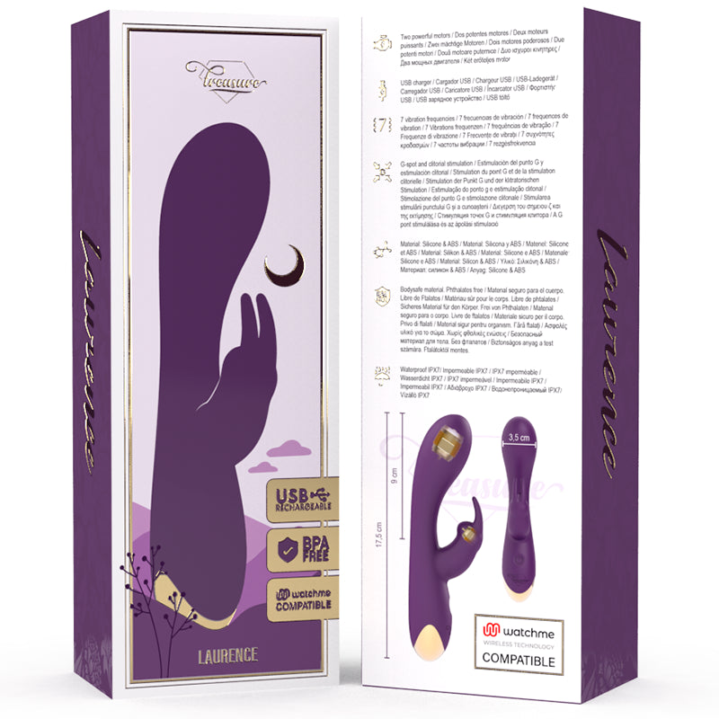 TREASURE LAURENCE RABBIT VIBRATOR WATCHME WIRELESS TECHNOLOGY COMPATiVEL