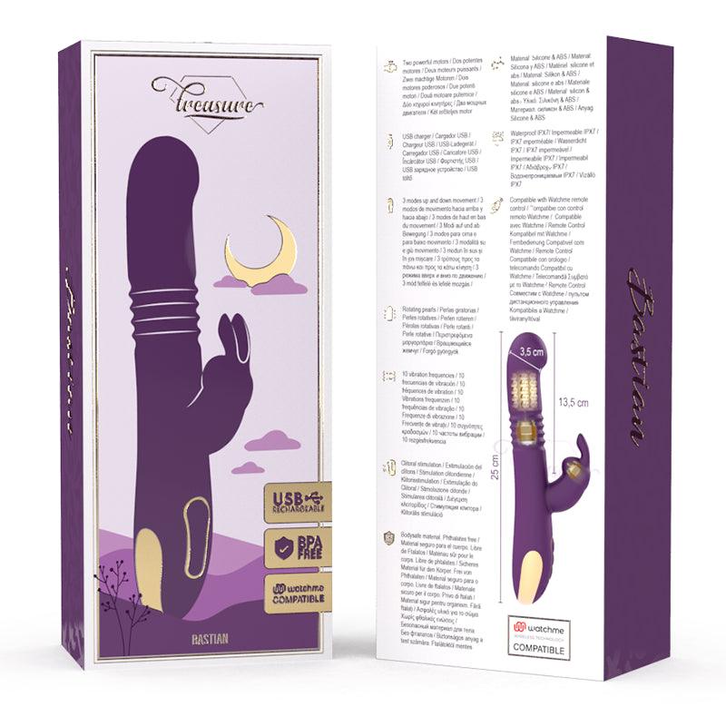 TREASURE BASTIAN COELHO PARA CIMA E PARA BAIXO ROTADOR E VIBRADOR COMPATiVEL COM A TECNOLOGIA WATCHME WIRELESS