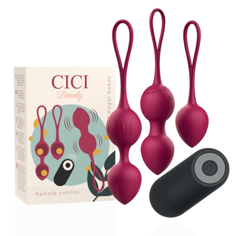 CICI BEAUTY CONTROLE REMOTO PREMIUM SILICONE 3 VIBRANTES KEGEL BEADS