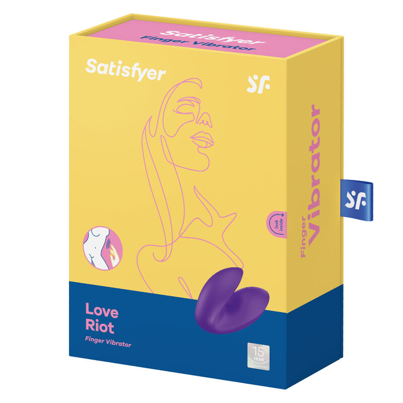 SATISFYER VIBRADOR DE DEDO LOVE RIOT ROXO