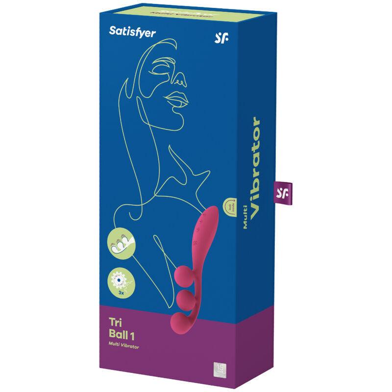 SATISFYER MULTI VIBRADOR TRI BALL 1 VERMELHO