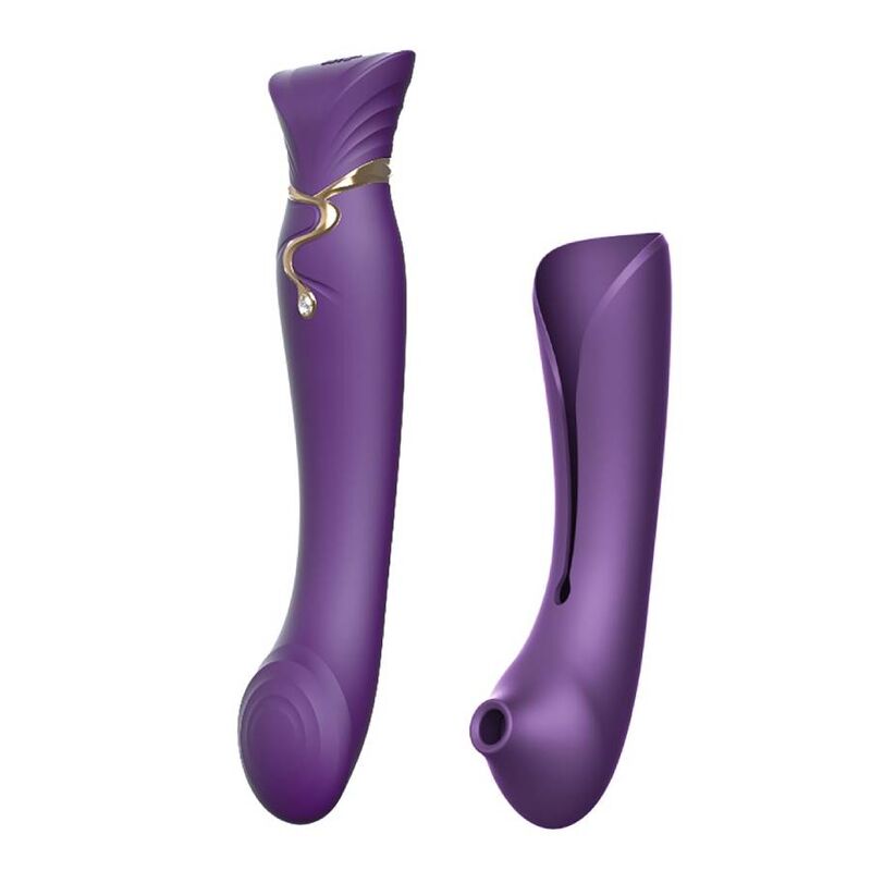 ZALO QUEEN SET PULSE WAVE CLIT STIM ROXO