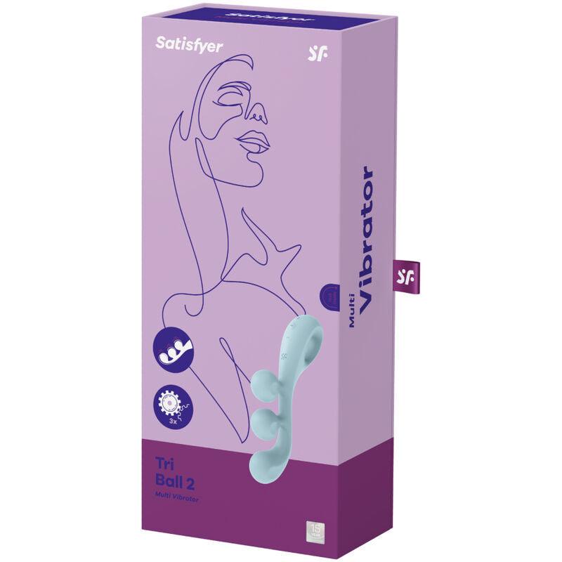 SATISFYER MULTI VIBRADOR TRI BALL 2 AZUL