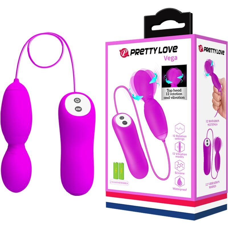 PRETTY LOVE MASSAGER DE ROTAO E VIBRAO VEGA 12 FUNoES FuCSIA