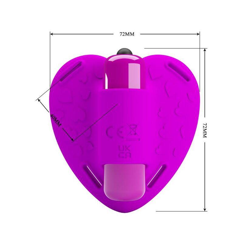 PRETTY LOVE HEARTBEAT CLITORIS MASSAGER 10 MODOS DE VIBRAO ROXO