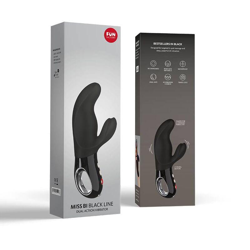 FUN FACTORY VIBRADOR MISS BI RABBIT LINHA PRETA