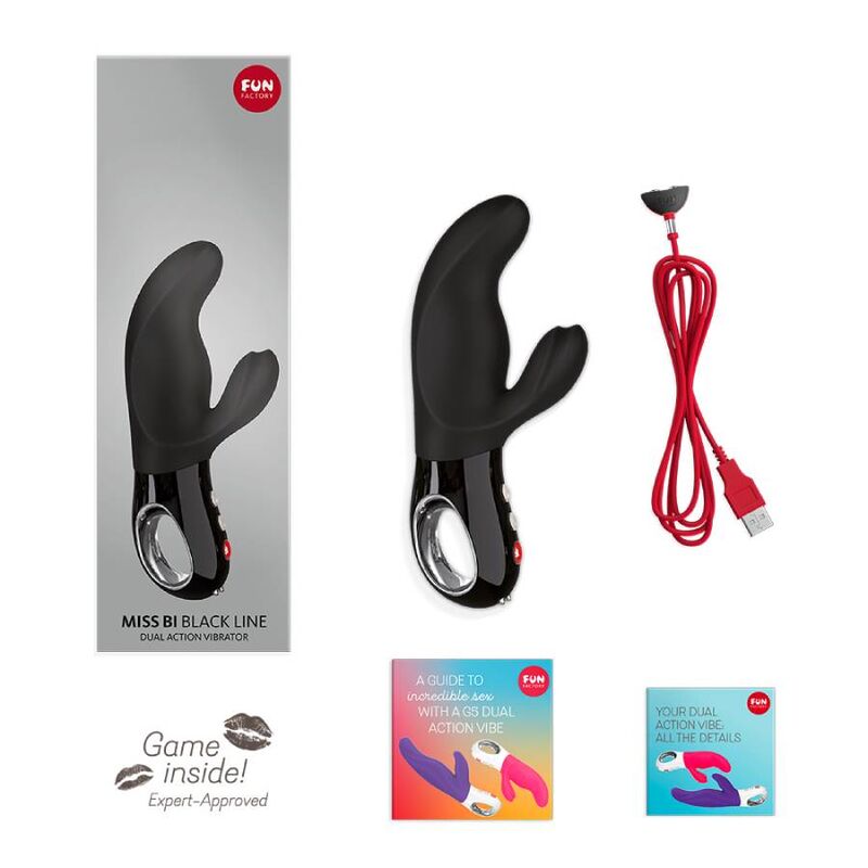 FUN FACTORY VIBRADOR MISS BI RABBIT LINHA PRETA