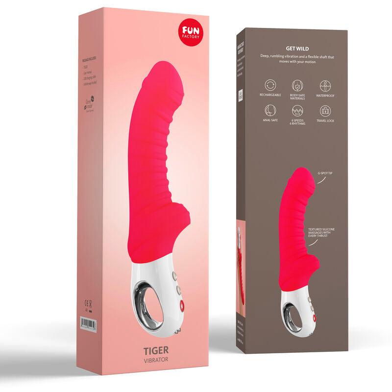 FUN FACTORY VIBRADOR TIGER G5 iNDIA VERMELHO