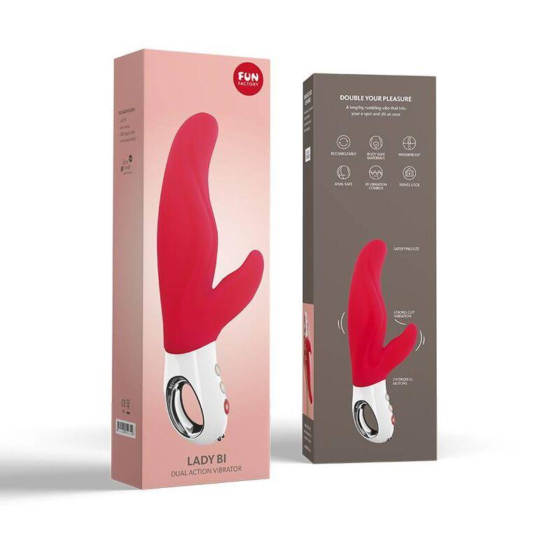 FUN FACTORY VIBRADOR LADY BI DUAL iNDIA VERMELHO