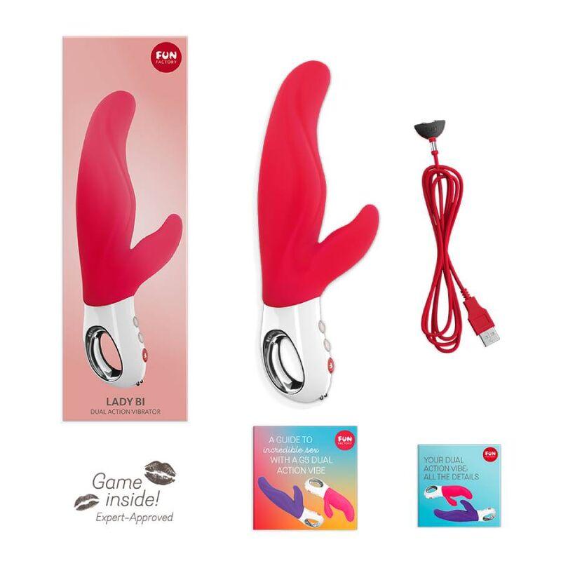 FUN FACTORY VIBRADOR LADY BI DUAL iNDIA VERMELHO