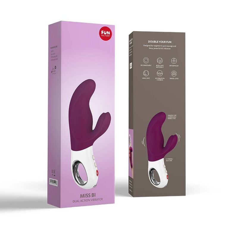 FUN FACTORY VIBRADOR MISS BI DUAL UVA BRANCO