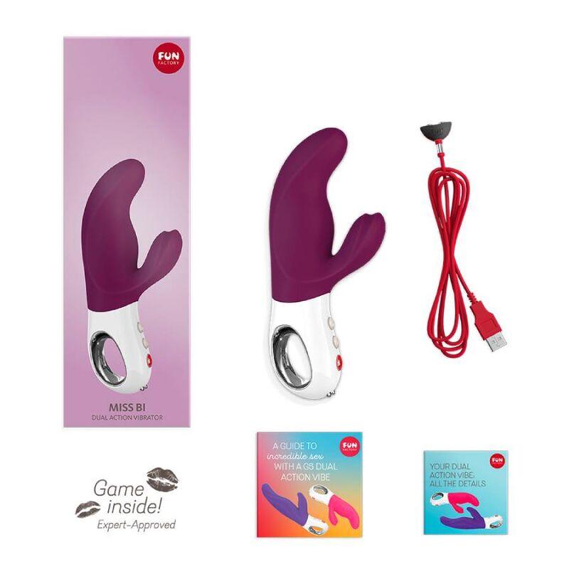 FUN FACTORY VIBRADOR MISS BI DUAL UVA BRANCO