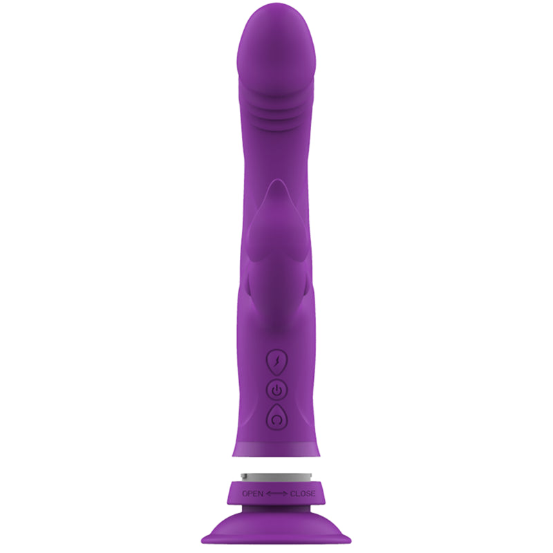 INTENSE VIBRADOR DE SILICONE CASANOVA COELHO TRIPLO MOTOR ROXO