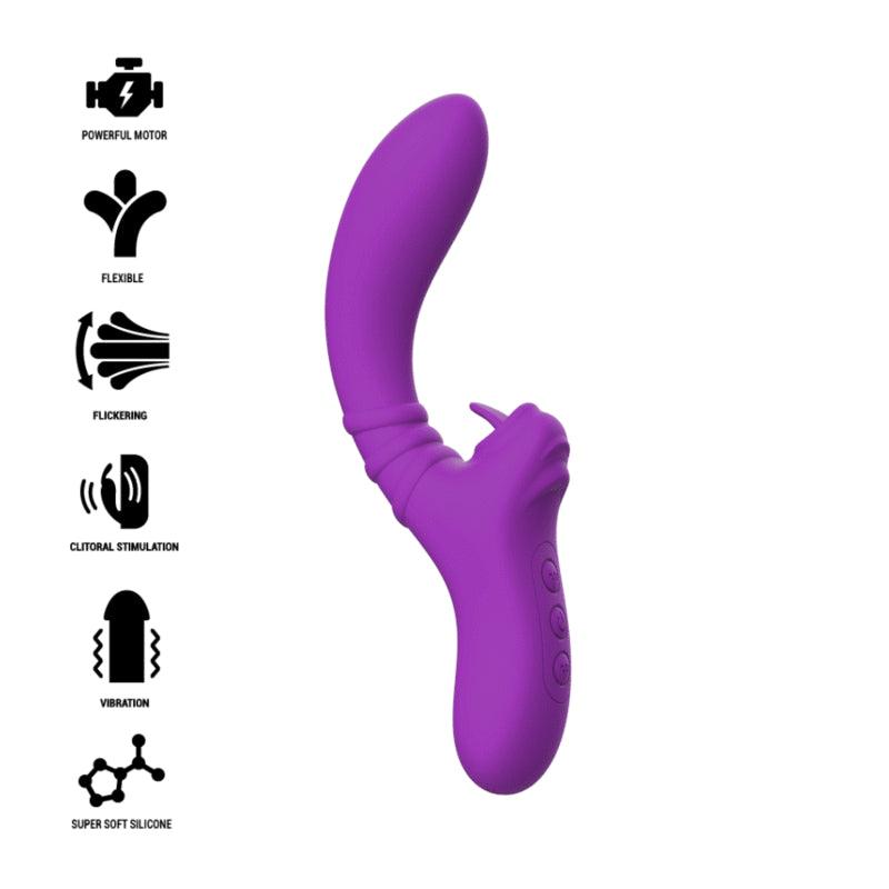 INTENSE VIBRADOR FLEXiVEL HARRY COM LiNGUA ROXA