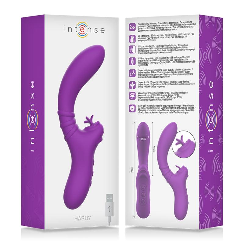 INTENSE VIBRADOR FLEXiVEL HARRY COM LiNGUA ROXA