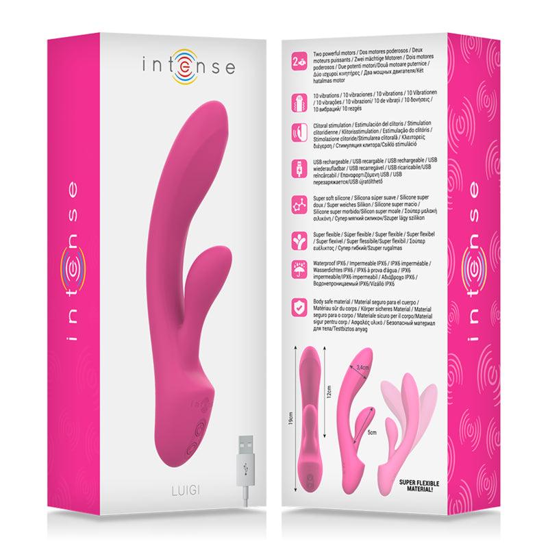 INTENSE VIBRADOR LUIGI COELHO ROSA SILICONE LiQUIDO