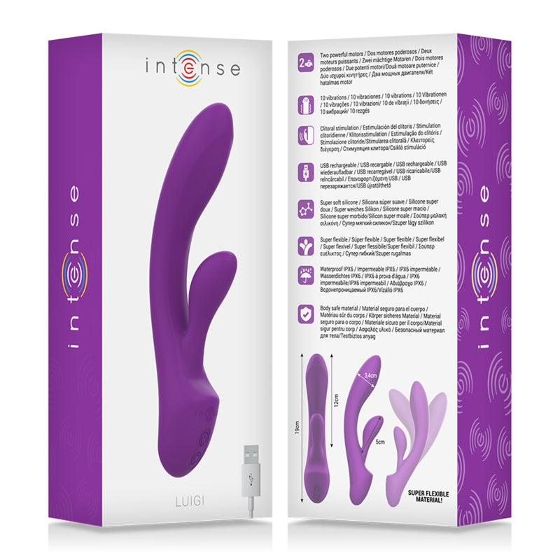 INTENSE VIBRADOR LUIGI COELHO SILICONE LiQUIDO ROXO